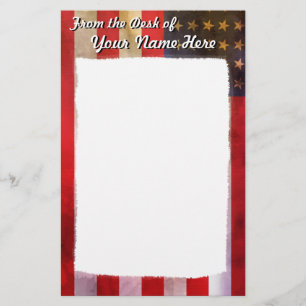Schmutz-strukturierte amerikanische Flagge Briefpapier