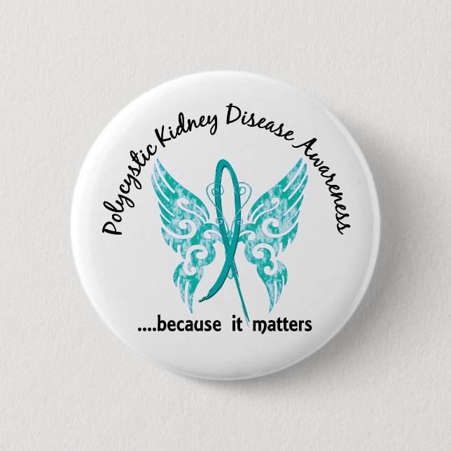 Schmutz-Tätowierungs-Schmetterling 6,1 PKD Button (Vorderseite)