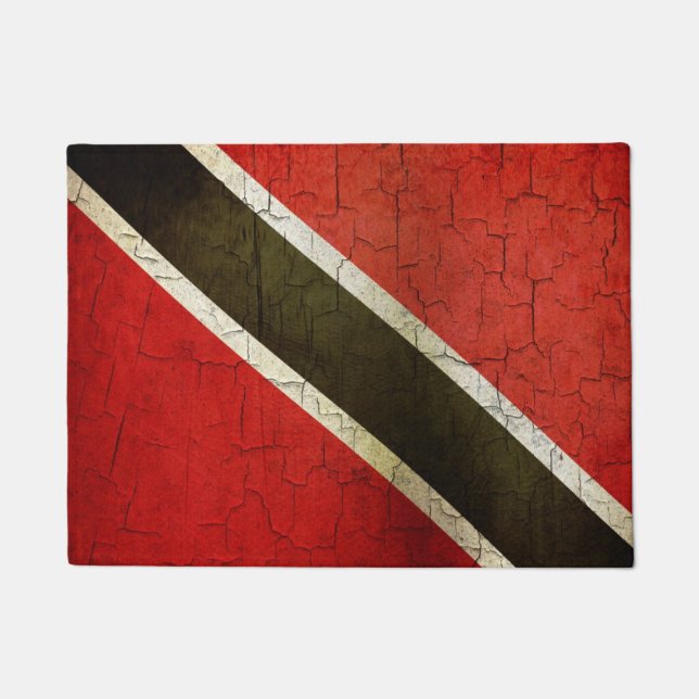 Schmutz-Trinidad und Tobago-Flagge Fußmatte (Vorderseite)