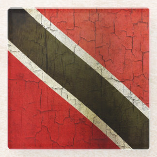 Schmutz-Trinidad und Tobago-Flagge Glasuntersetzer