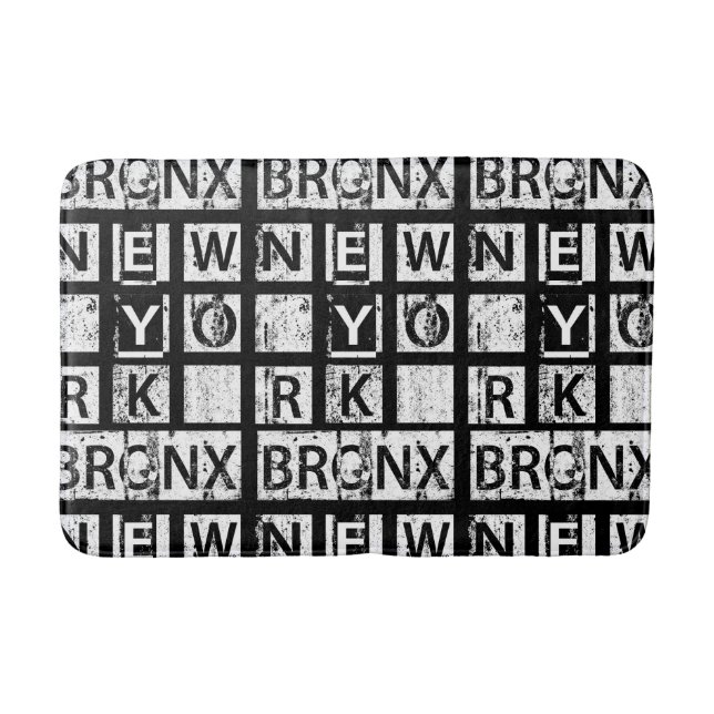 Schmutz-Typografie Bronx New York | Badematte (Vorderseite)