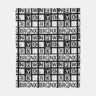 Schmutz-Typografie Bronx New York Fleecedecke