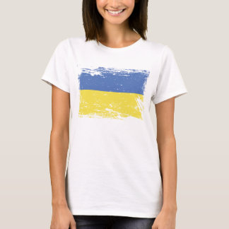 Schmutz-Ukraine-Flagge T-Shirt