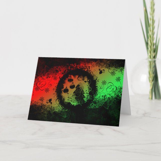 Schmutz-Weihnachten Feiertagskarte (Vorderseite)