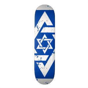 Schmutz-weißer Davidsstern Skateboard