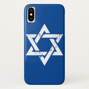 Schmutz-weißer jüdischer Symbol-Israel-Davidsstern Case-Mate iPhone Hülle