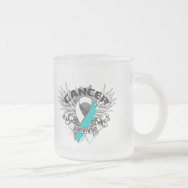 Schmutz Winged Band-Gebärmutterkrebs-Überlebender Mattglastasse (Rechts)