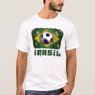 Schmutzbrasilien-Fußballflaggengeschenke T-Shirt