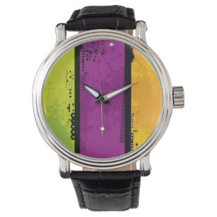 Schmutzfahnenillustration Armbanduhr