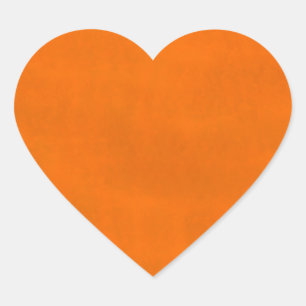 Schmutzig Orange Herz-Aufkleber