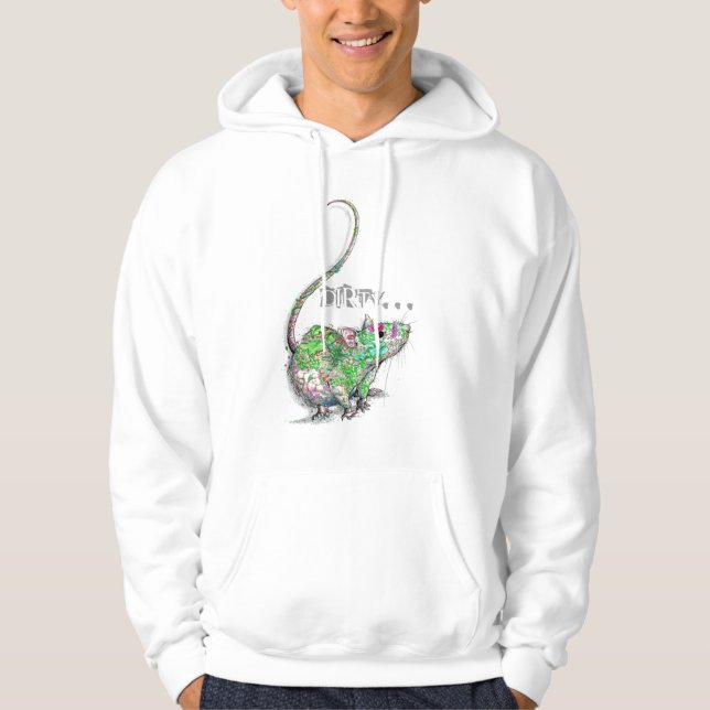 Schmutzig. Ratten Hoodie (Vorderseite)