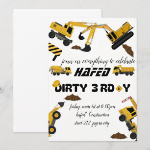 Schmutzige 3. Geburtstagseinladung Einladung