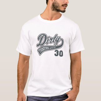 Schmutzige Ausgabe des Grau-30s T-Shirt