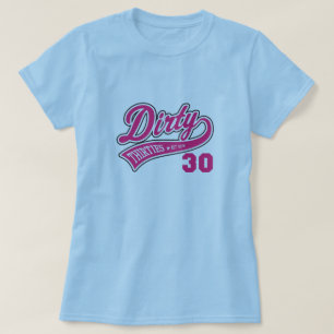 Schmutzige Dreißigerjahre rosa Logo T-Shirt