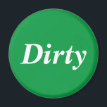 Schmutzige Geschirrspülmaschine, grüner Magnet<br><div class="desc">Eine tolle Möglichkeit,  jedem auf der Zuhause lassen,  zu wissen,  dass die Spülmaschine schmutzige Geschirr hat.</div>