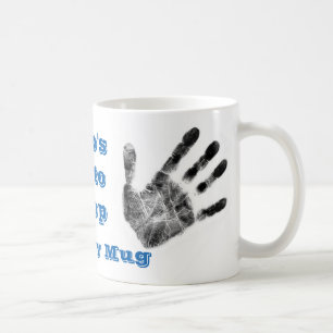 Schmutzige handprint Tasse, Mechaniker, Forensics, Tasse