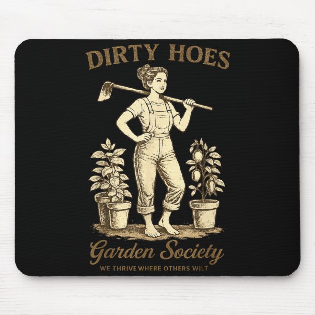 Schmutzige Huren Garten Gesellschaft lustiger Gärt Mousepad (Vorne)