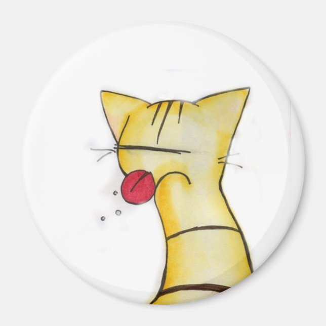 schmutzige Katze Magnet (Vorne)