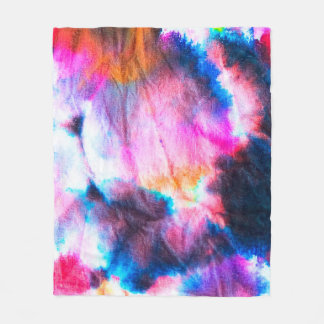 Schmutzige Kunst. Helle rote, lila, rosa, gelbe Fa Fleecedecke