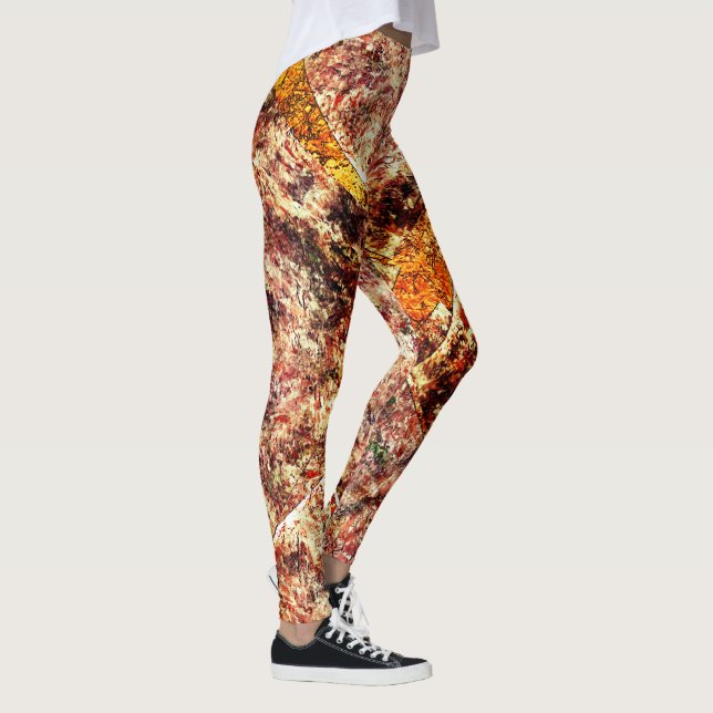 Schmutzige oder rostige unorganisierte Schichten a Leggings (Rechts)