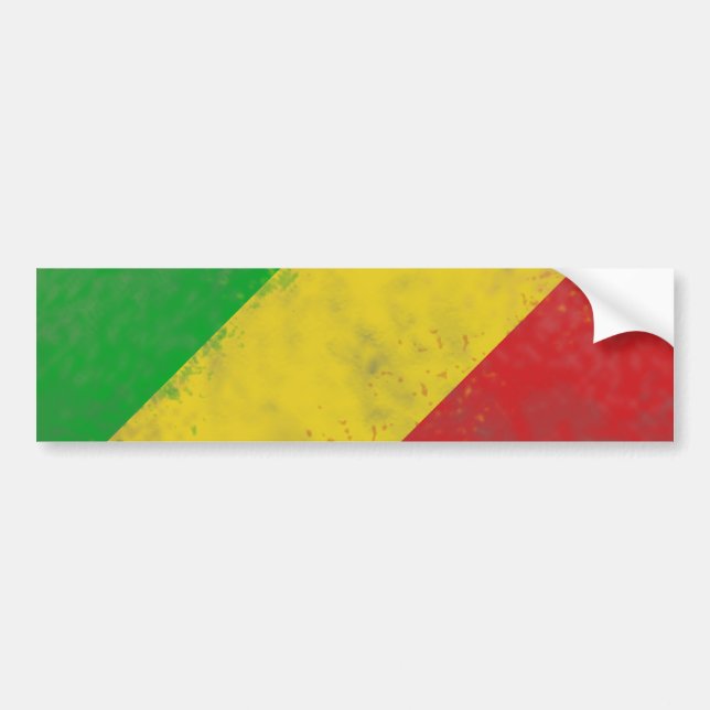 Schmutzige Rasta farbige Stangen Autoaufkleber (Vorne)