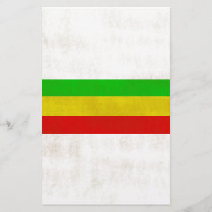 Schmutzige Rasta Streifen Briefpapier