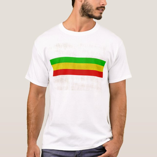 Schmutzige Rasta Streifen T-Shirt (Vorderseite)