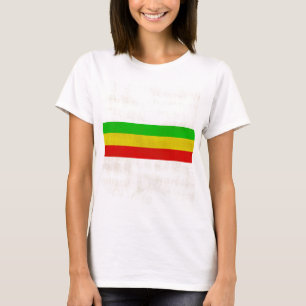Schmutzige Rasta Streifen T-Shirt