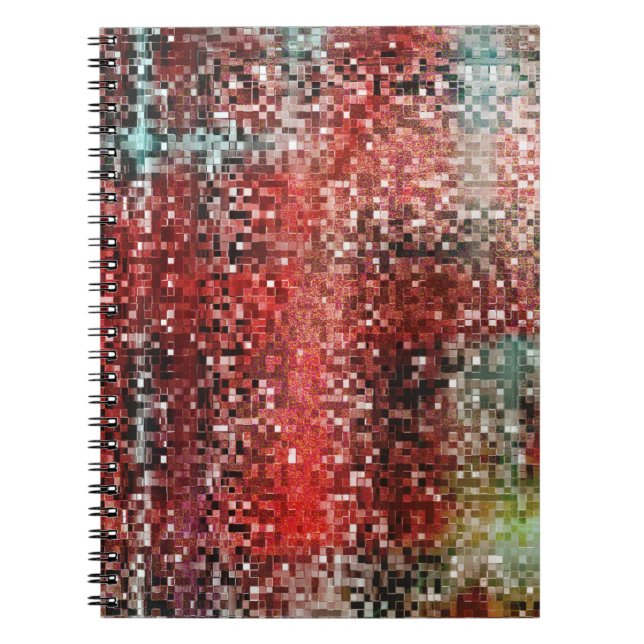 Schmutzige rote Kachel, verblasst und verschmiert? Notizblock (Vorderseite)