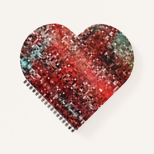 Schmutzige rote Kachel, verblasst und verschmiert? Notizbuch (Vorderseite)