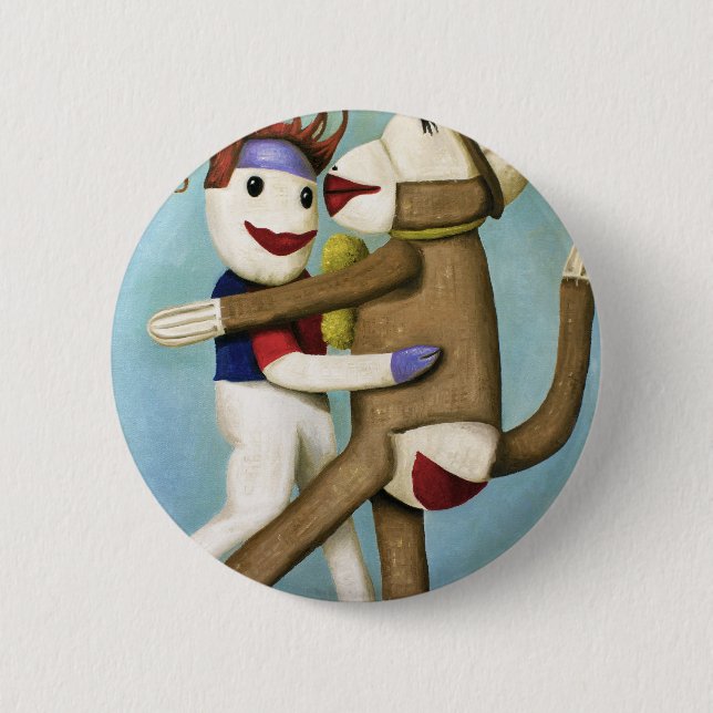 Schmutzige Socken, die den Tango tanzen Button (Vorderseite)