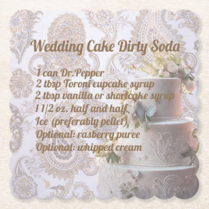 Schmutzige Soda-Hochzeitstorte-Untersetzer Untersetzer