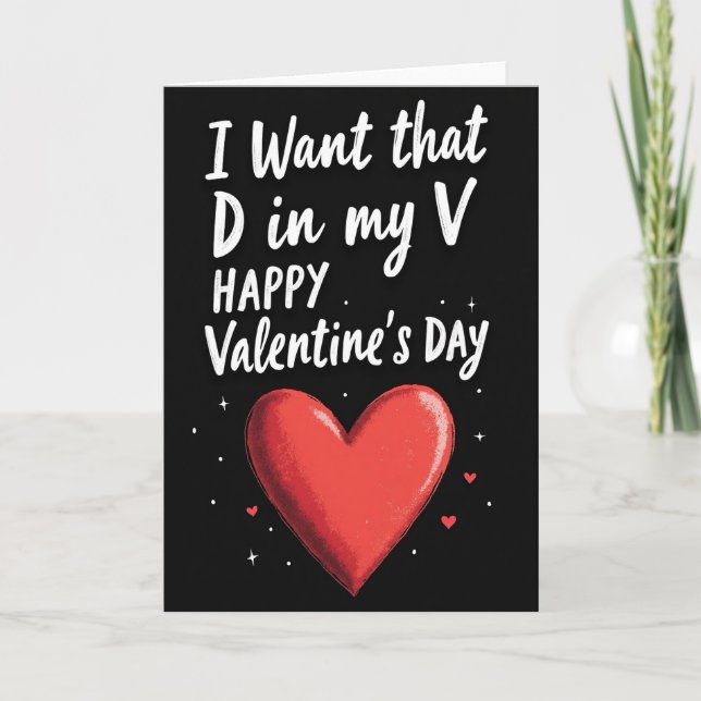 Schmutzige Valentinstagskarte Karte (Vorderseite)
