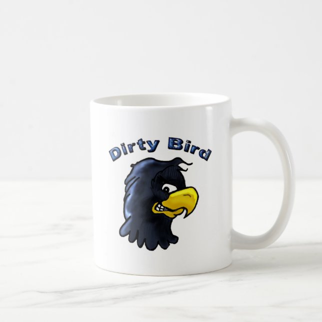 Schmutzige Vogel-Kaffee-Tasse Kaffeetasse (Rechts)