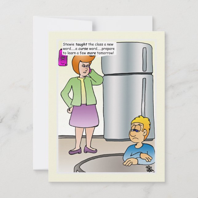 Schmutzige Wörter-Flachkarte (Vorderseite)