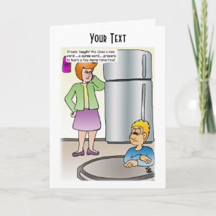 Schmutzige Wörter geklappter Grußkarte Karte