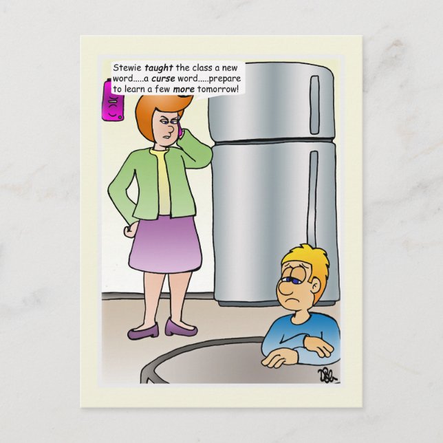 Schmutzige Wörter Postkarte (Vorderseite)