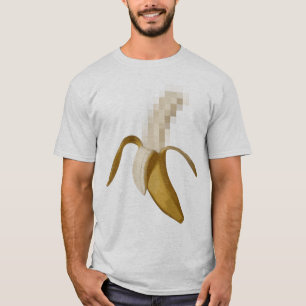 Schmutzige zensierte abgezogene Banane T-Shirt