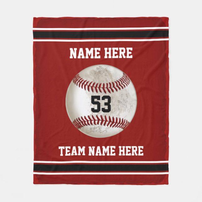 Schmutziger Blick Baseball Personalized Baseballde Fleecedecke (Vorderseite)