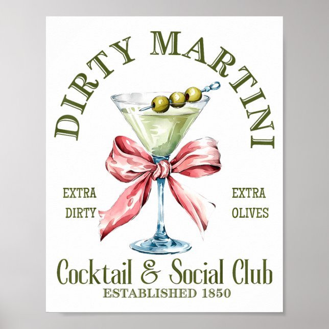 Schmutziger Junggesellinnenabschied Martini Tail C Poster (Vorne)
