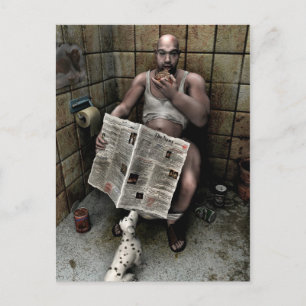 schmutziger Mann Postkarte