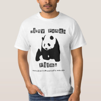 Schmutziger Panda filmt generischen T - Shirt