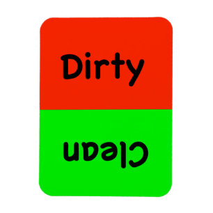 Schmutziger/sauberer Spülmaschinen-Magnet Magnet