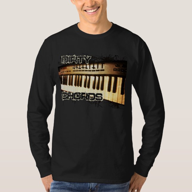 Schmutziges Akkord-Klavier u. Tastaturen T-Shirt (Vorderseite)