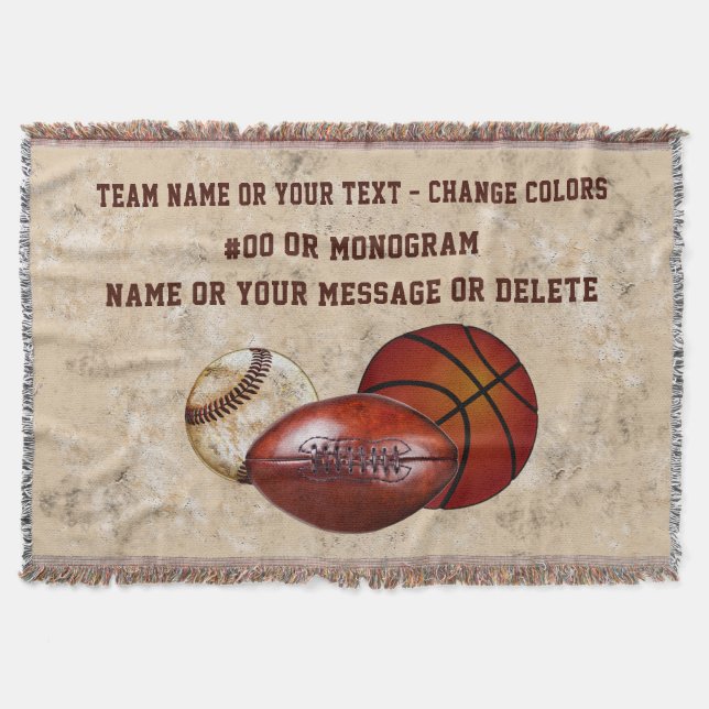 Schmutziges Aussehen Personalisierte Sportwürfelde Decke (Vorderseite)