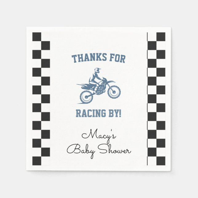Schmutziges Fahrrad-Baby-Shower Serviette (Vorderseite)