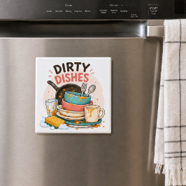 Schmutziges Geschirr Geschirrspüler Magnet