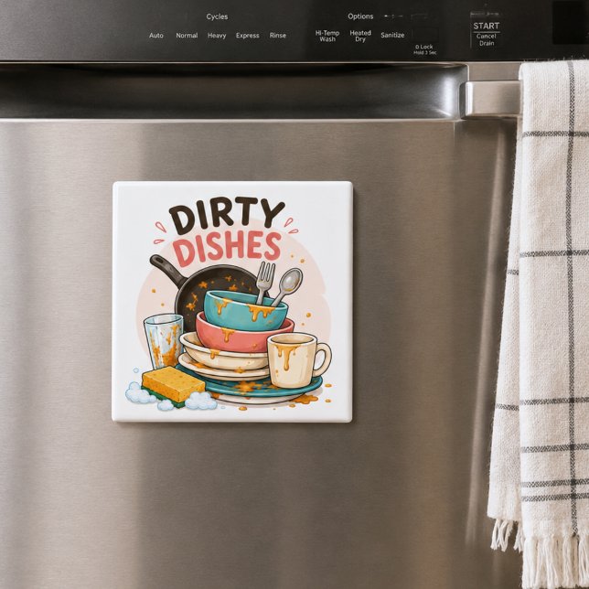 Schmutziges Geschirr Geschirrspüler  Magnet (Von Creator hochgeladen)