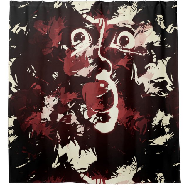 schmutziges Gesicht Duschvorhang (Vorderseite)