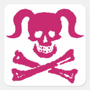 Schmutziges Girly Quadratischer Aufkleber